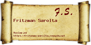 Fritzman Sarolta névjegykártya